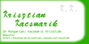 krisztian kacsmarik business card